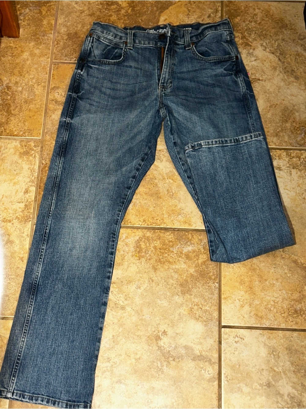 Wrangler Men's Bootcut Jeans in Dark Blue Denim